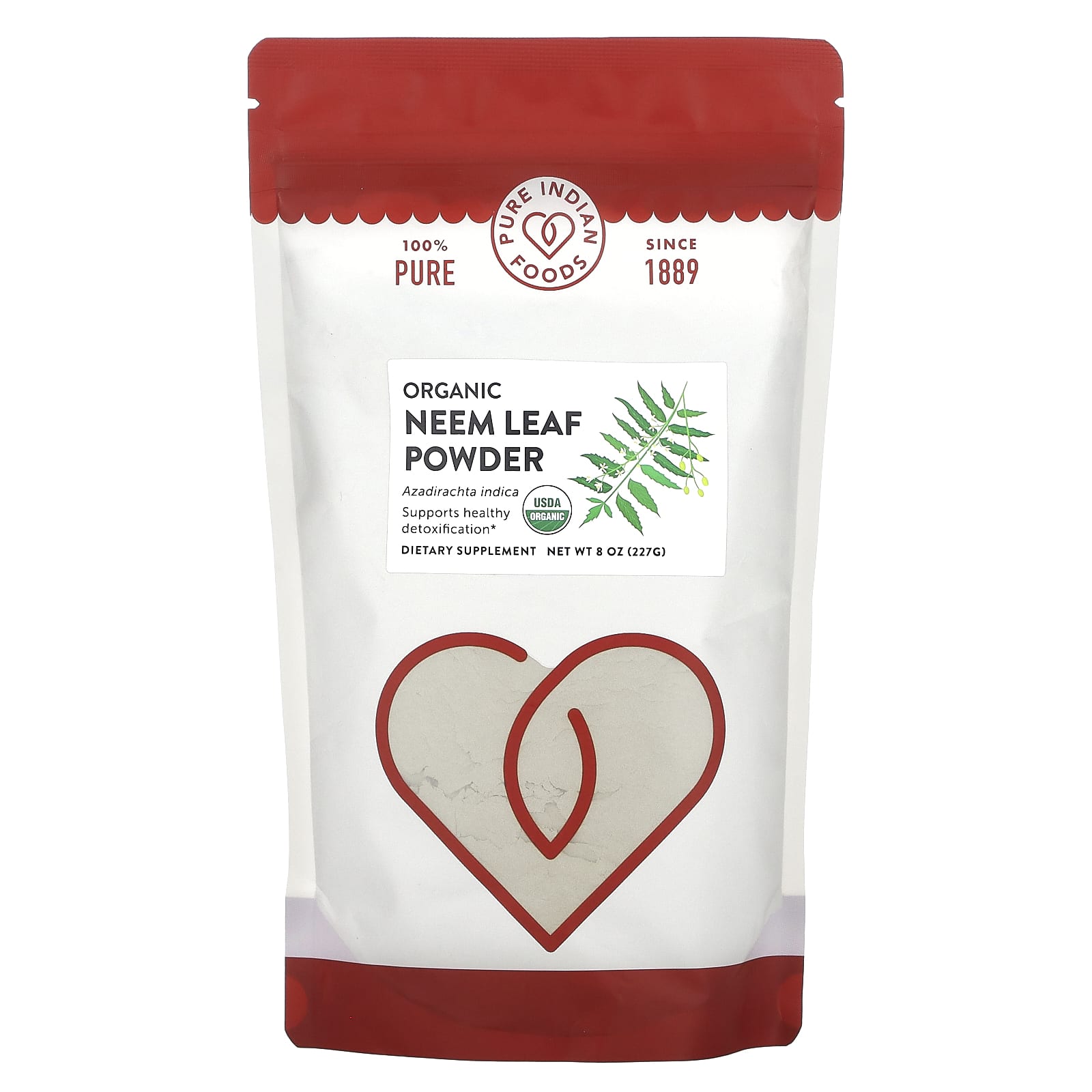 Pure Indian Foods-Organic Neem Leaf Powder-8 oz (227 g)