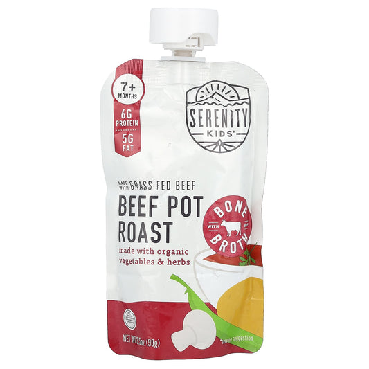 Serenity Kids-Beef Pot Roast with Organic Vegetables & Herbs-7+ Months-3.5 oz (99 g)