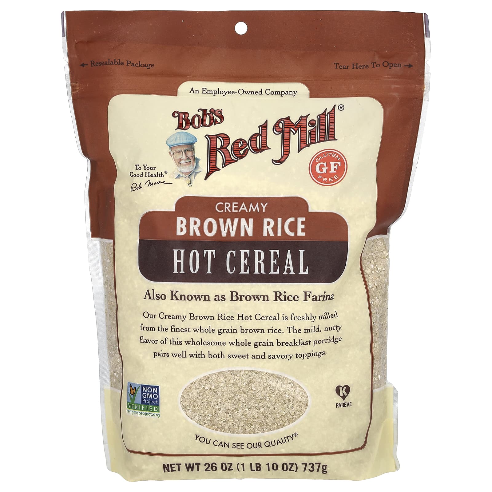 Bob's Red Mill-Creamy Brown Rice Hot Cereal-26 oz ( 737 g)