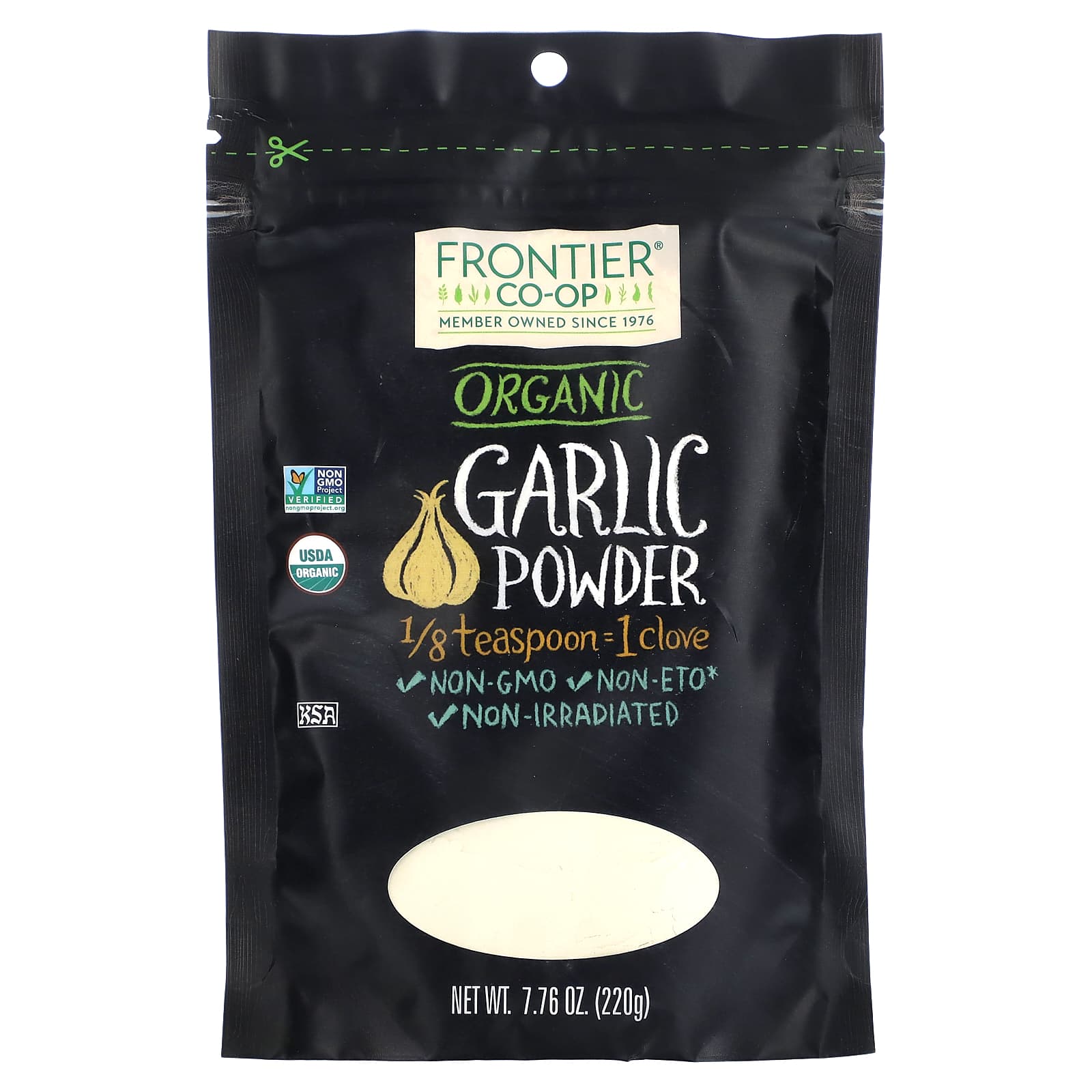 Frontier Co-op-Organic Garlic Powder-7.76 oz (220 g)