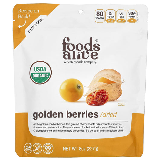 Foods Alive-Golden Berries-Dried-8 oz (227 g)