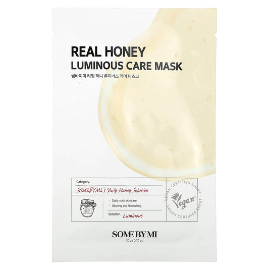 SOME BY MI-Real Honey-Luminous Care Beauty Mask-1 Sheet-0.70 oz (20 g)