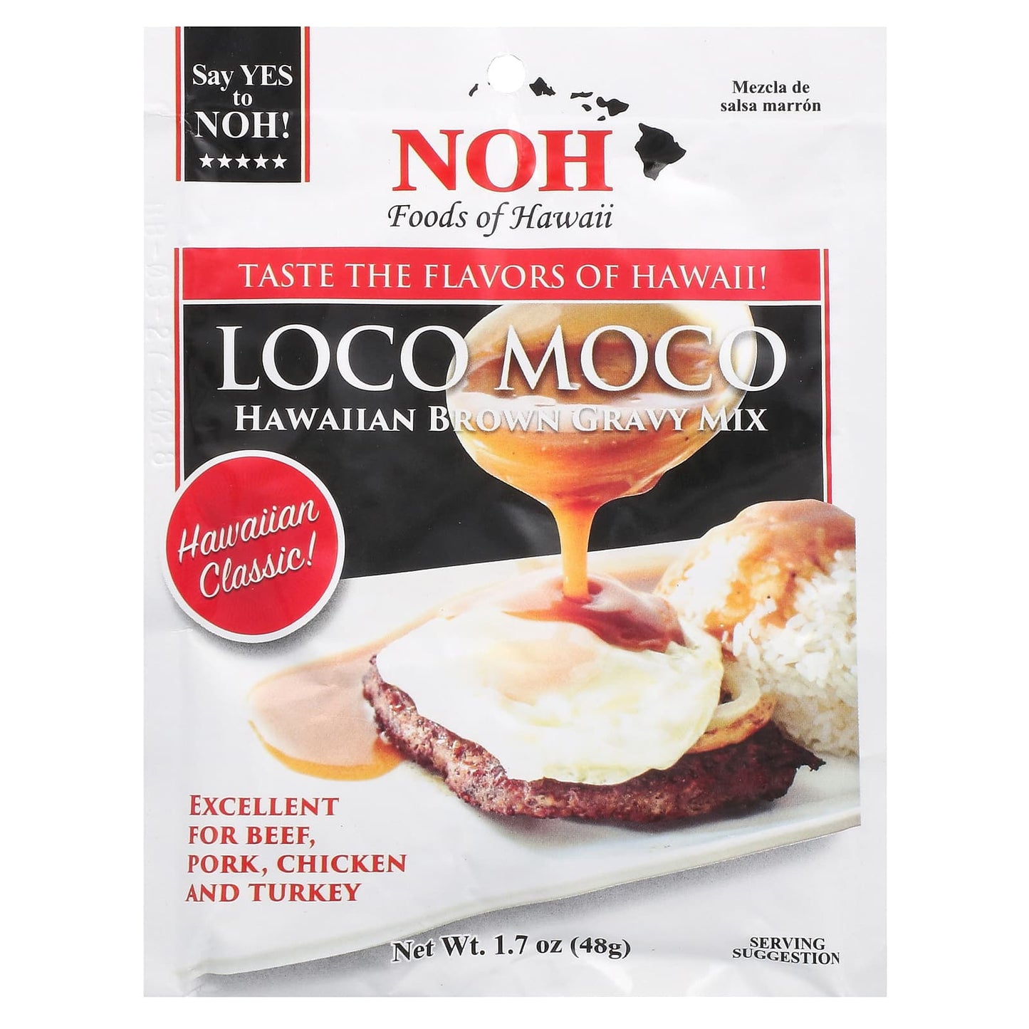 NOH Foods of Hawaii-Loco Moco-Hawaiian Brown Gravy Mix-1.7 oz (48 g)