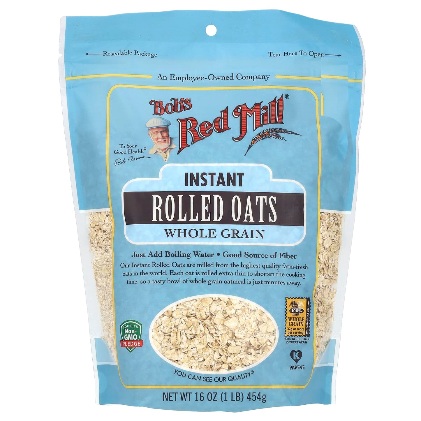 Bob's Red Mill-Instant Rolled Oats-Whole Grain-16 oz (454 g)