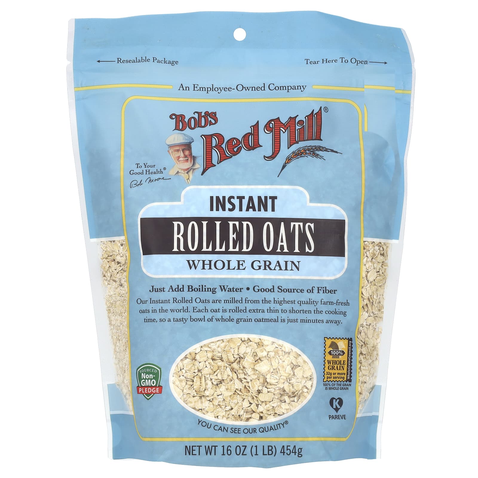 Bob's Red Mill-Instant Rolled Oats-Whole Grain-16 oz (454 g)