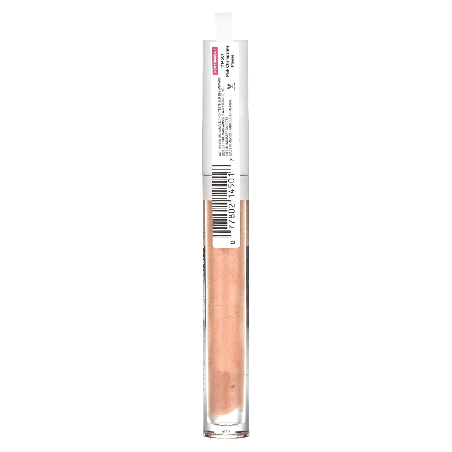 wet n wild, MegaSlicks, Lip Gloss, 1114501 Pink Champagne Please, 0.07 oz (2.2 ml)