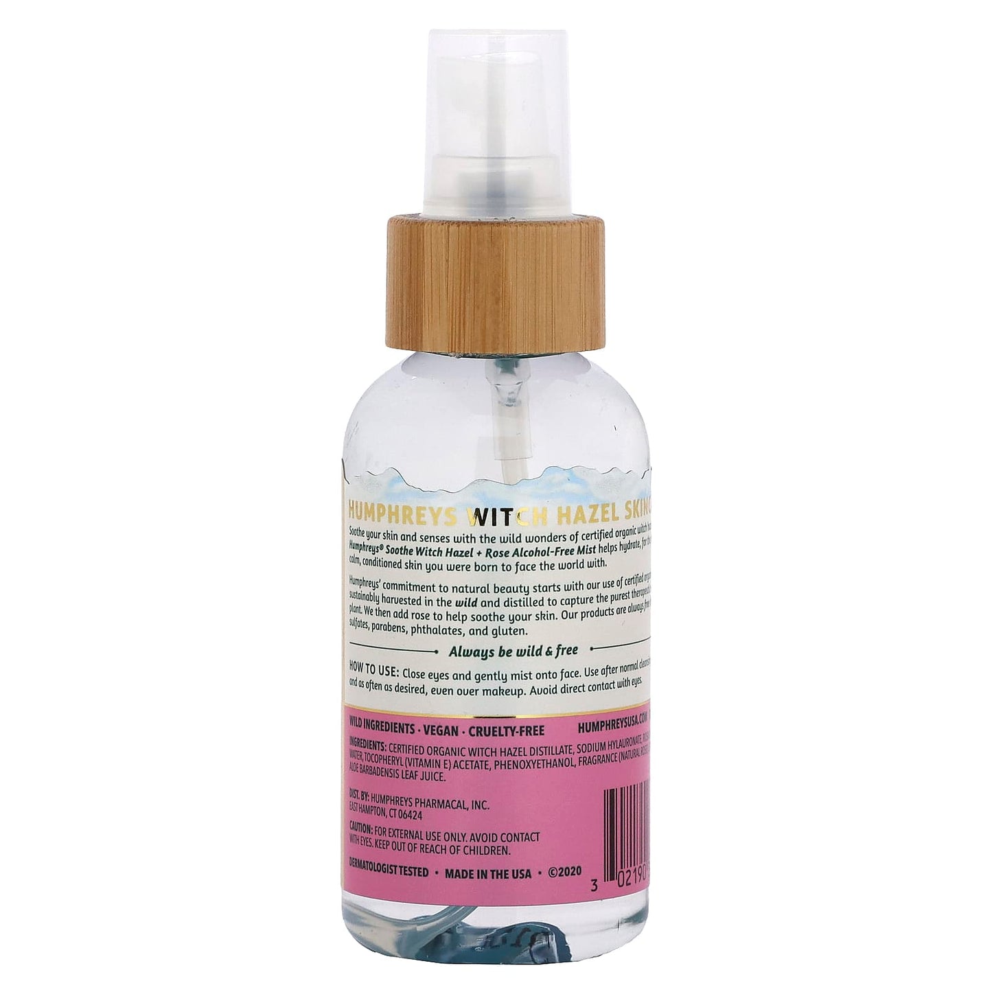 Humphreys, Witch Hazel, Alcohol-Free Mist with Rose, 3.3 fl oz (97 ml)