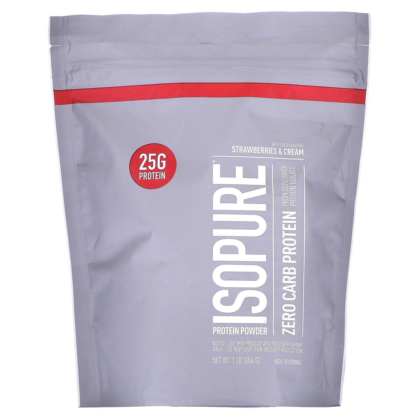 Isopure-Zero Carb Protein Powder-Strawberries & Cream-1 lb (454 g)