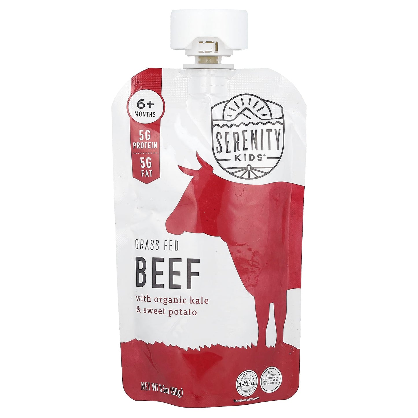 Serenity Kids-Beef with Organic Kale & Sweet Potato-6+ Months-3.5 oz (99 g)