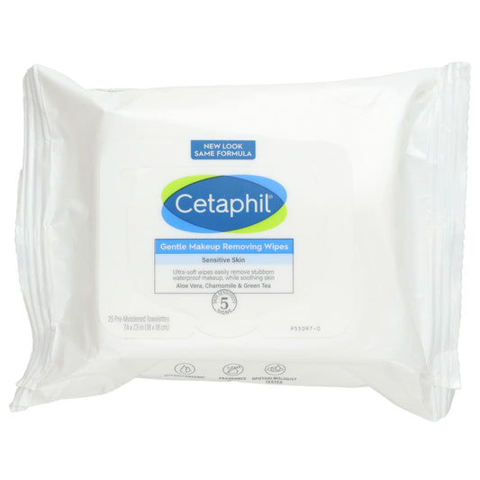 Cetaphil-Gentle Makeup Removing Wipes-25 Pre-Moistened Towelettes