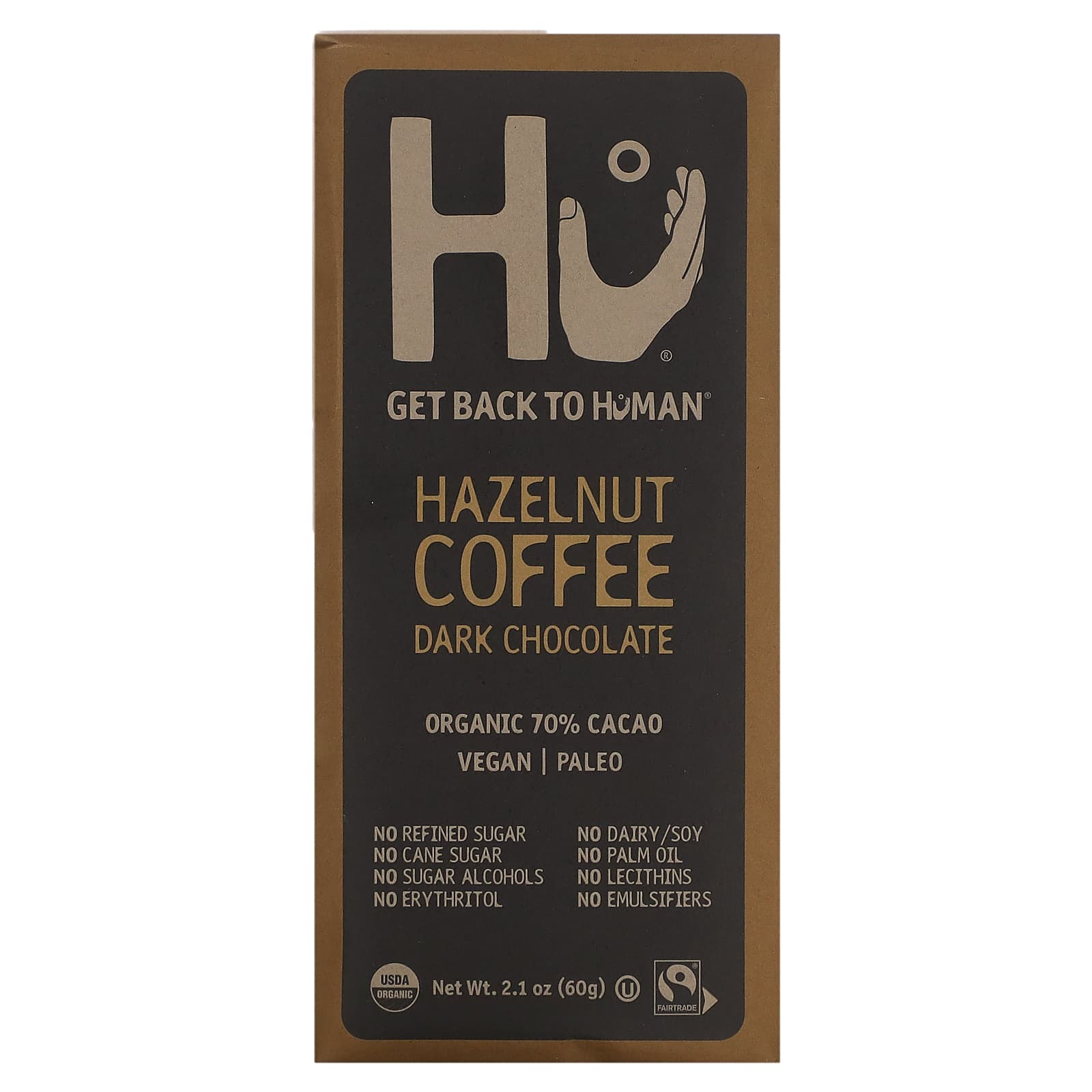 Hu-Hazelnut Coffee Dark Chocolate-2.1 oz (60 g)