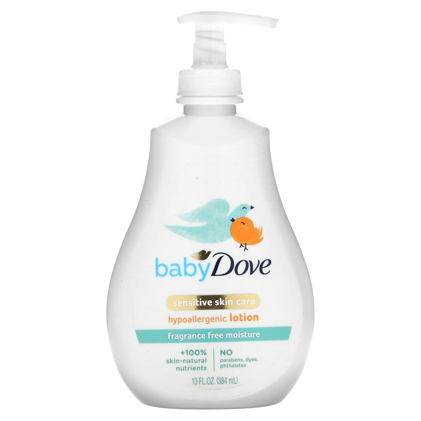 Dove-Baby-Sensitive Skin Care- Hypoallergenic Lotion-Fragrance Free-13 fl oz (384 ml)