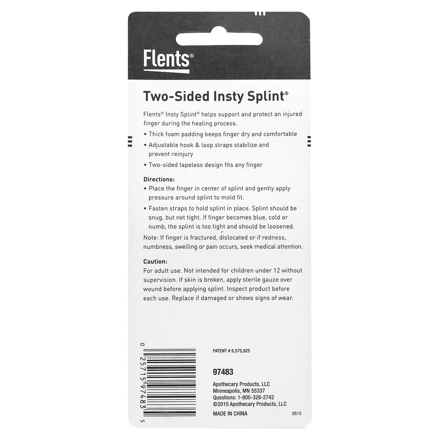 Flents, Insty Splint, Two-Sided, M, 1 Count