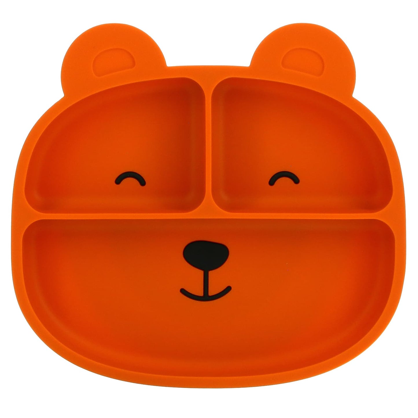 Sage Spoonfuls-Sili Bear Plate-Orange-1 Count