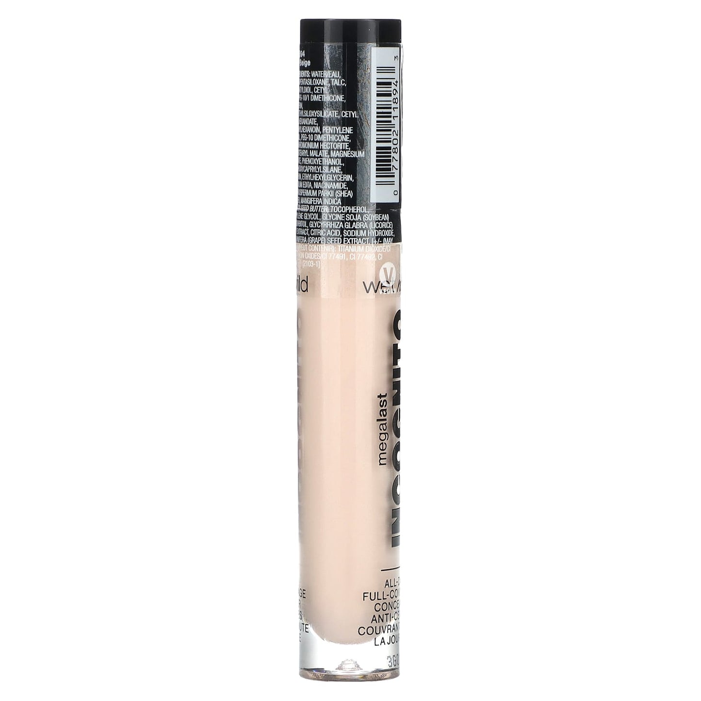 wet n wild, MegaLast, Incognito, All-Day Full-Coverage Concealer, 1111894 Fair Beige, 0.18 fl oz (5.5 ml)