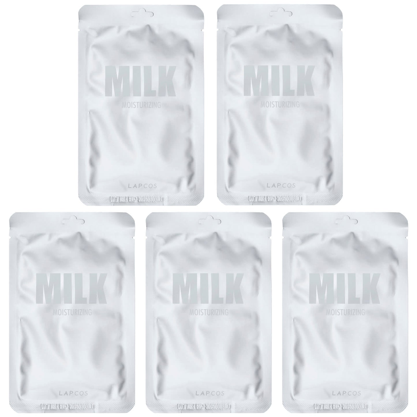 Lapcos-Milk Sheet Beauty Mask Set-Moisturizing -5 Sheet Masks-1.01 fl oz (30 ml) Each