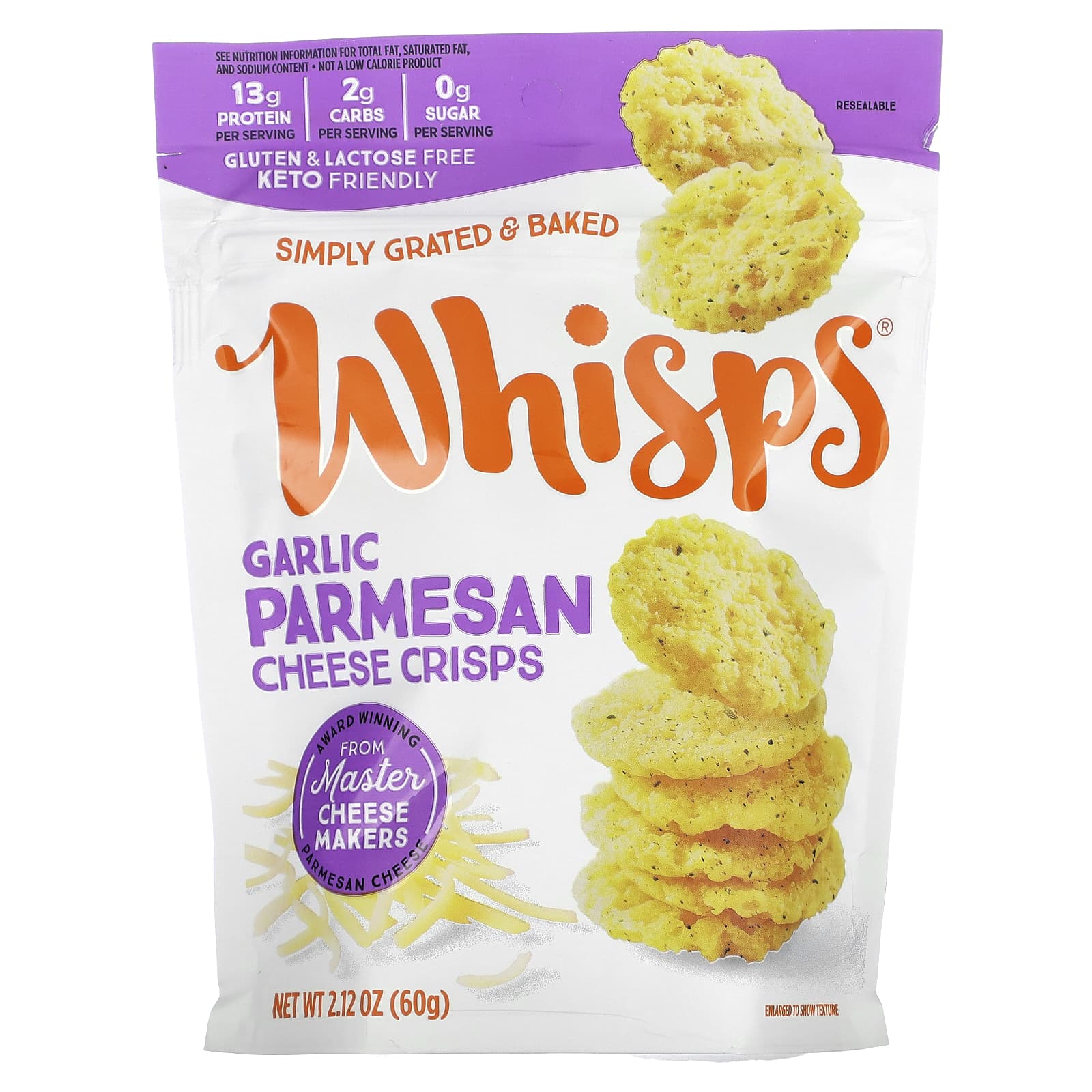 Whisps-Garlic Parmesan Cheese Crisps-2.12 oz ( 60 g)