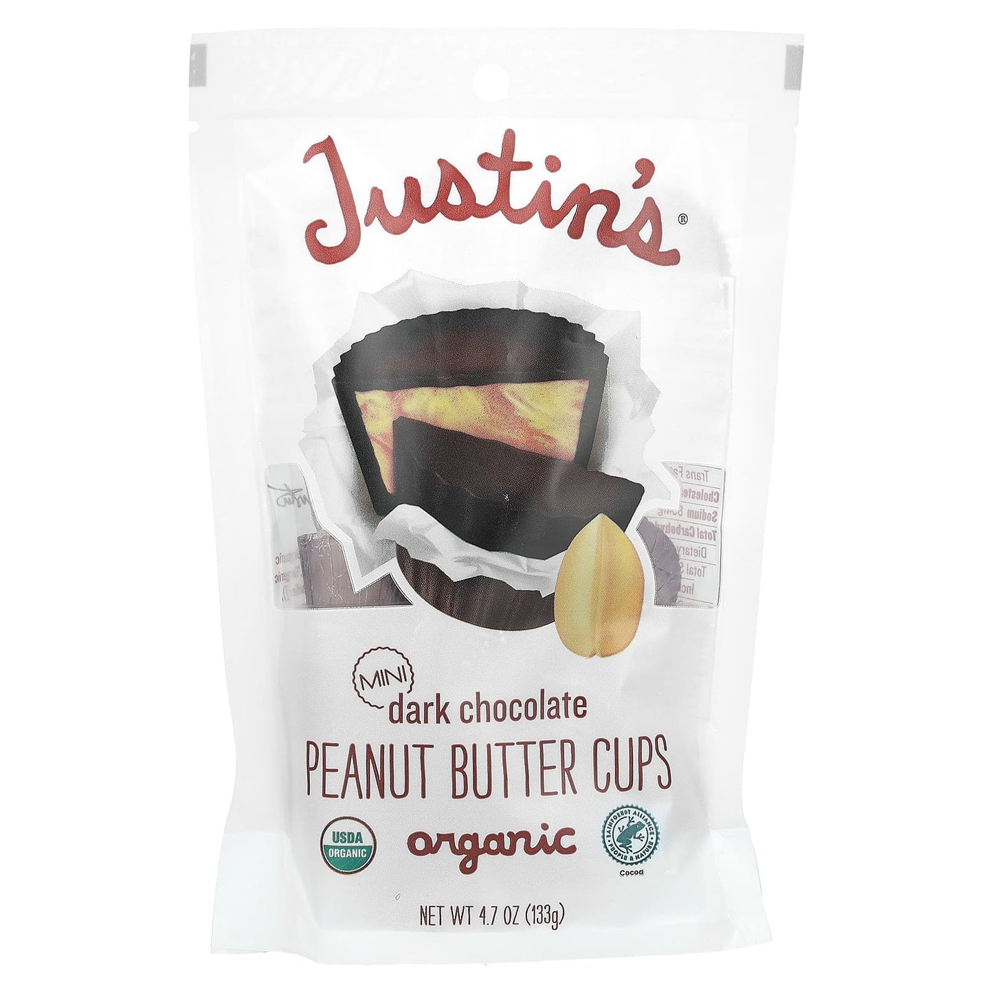 Justin's Nut Butter-Organic Mini Dark Chocolate-Peanut Butter Cups-4.7 oz (133 g)