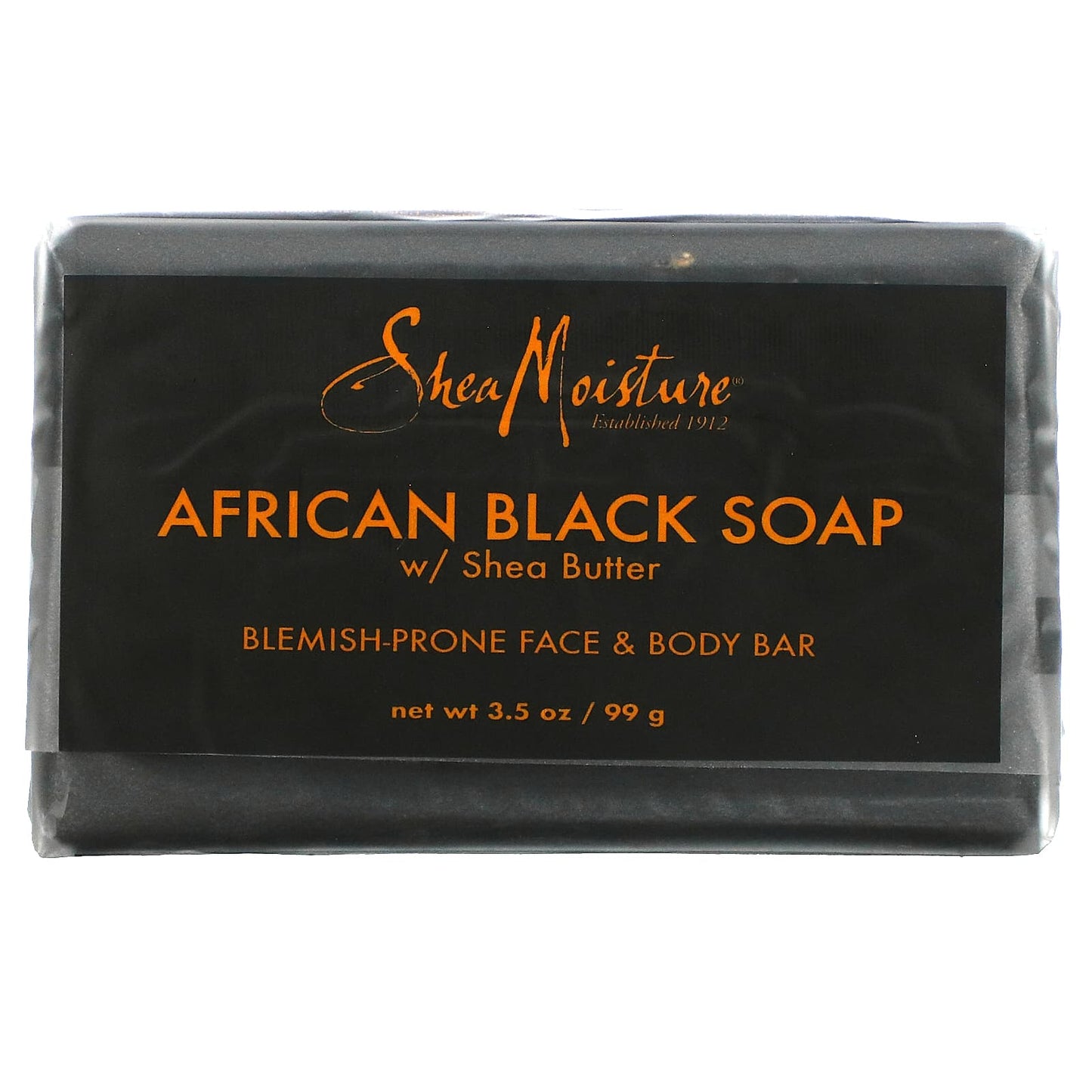 SheaMoisture-Blemish Prone Face & Body Bar- African Black Bar Soap with Shea Butter-3.5 oz (99 g)