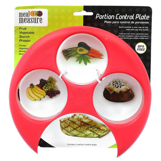 Flents-Meal Measure-Portion Control Plate-Red-1 Count