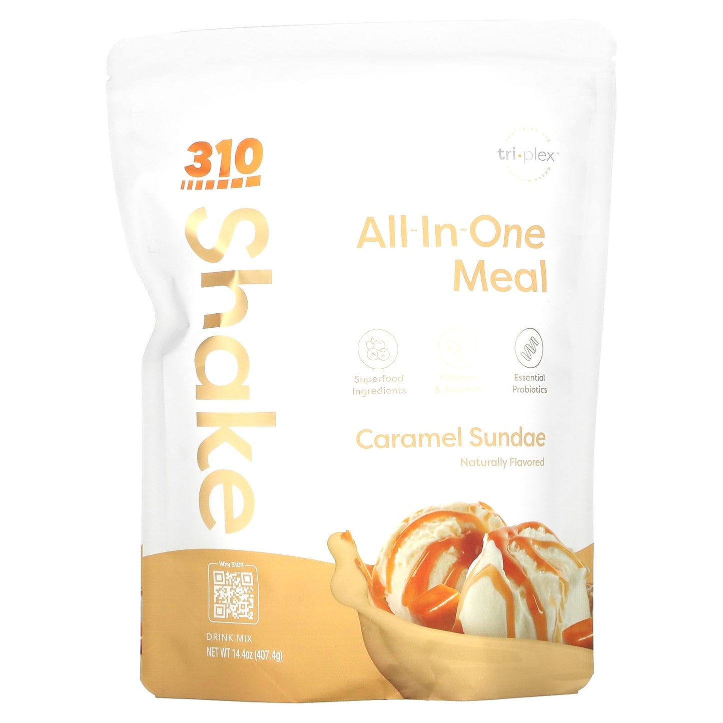 310 Nutrition-All-In-One Meal Shake-Caramel Sundae -14.4 oz (407.4 g)