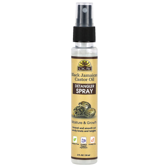 Okay Pure Naturals-Black Jamaican Castor Oil-Detangler Spray-2 fl oz (59 ml)