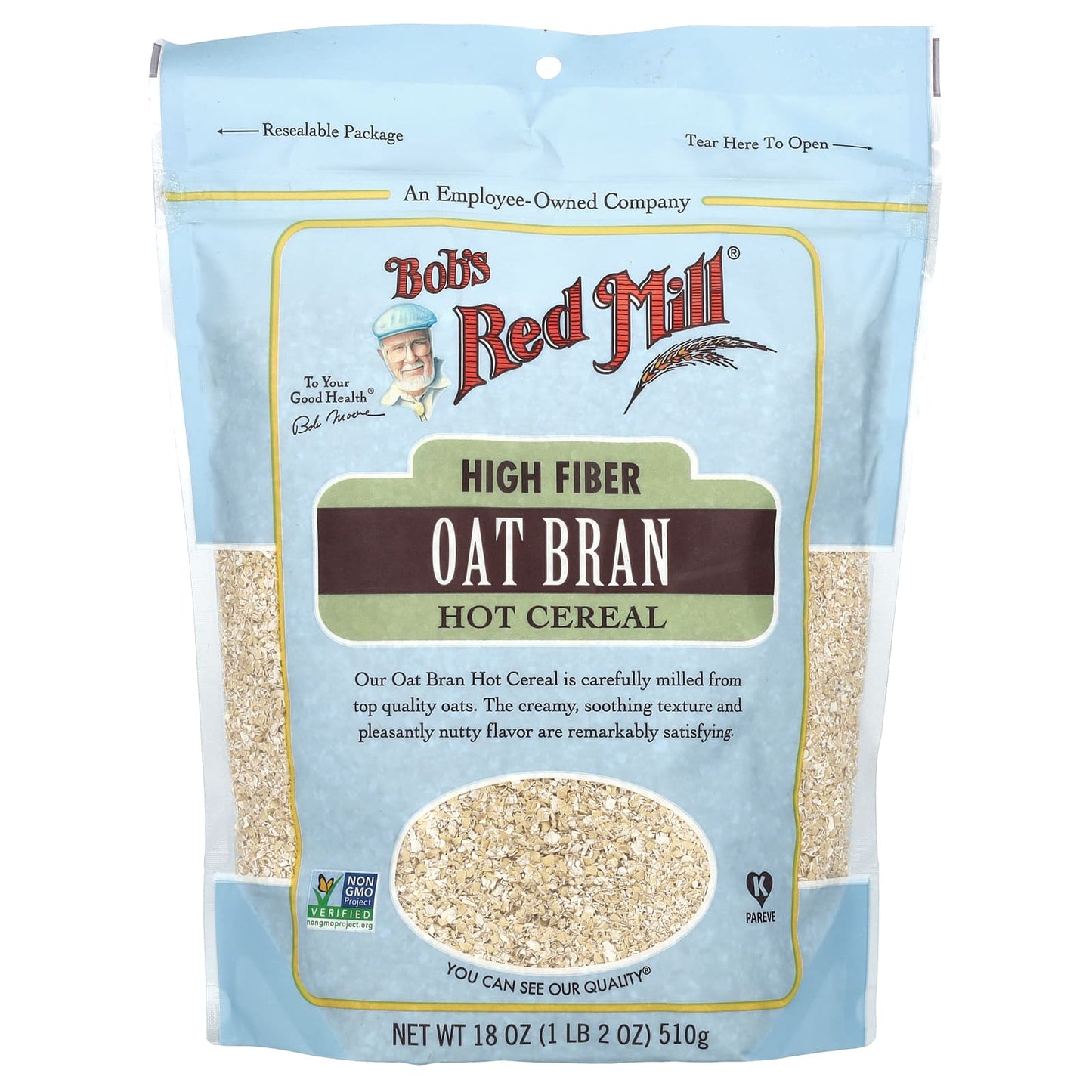 Bob's Red Mill-High Fiber Oat Bran Hot Cereal-18 oz (510 g)