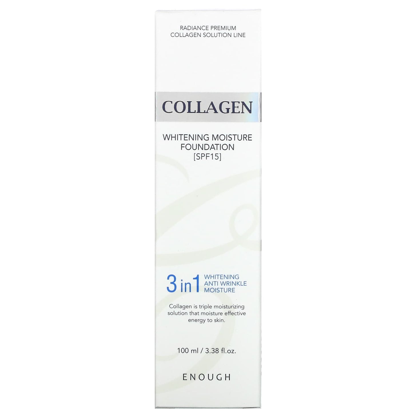 Enough, Collagen, Whitening Moisture Foundation, SPF 15, #13, 3.38 fl oz (100 ml)