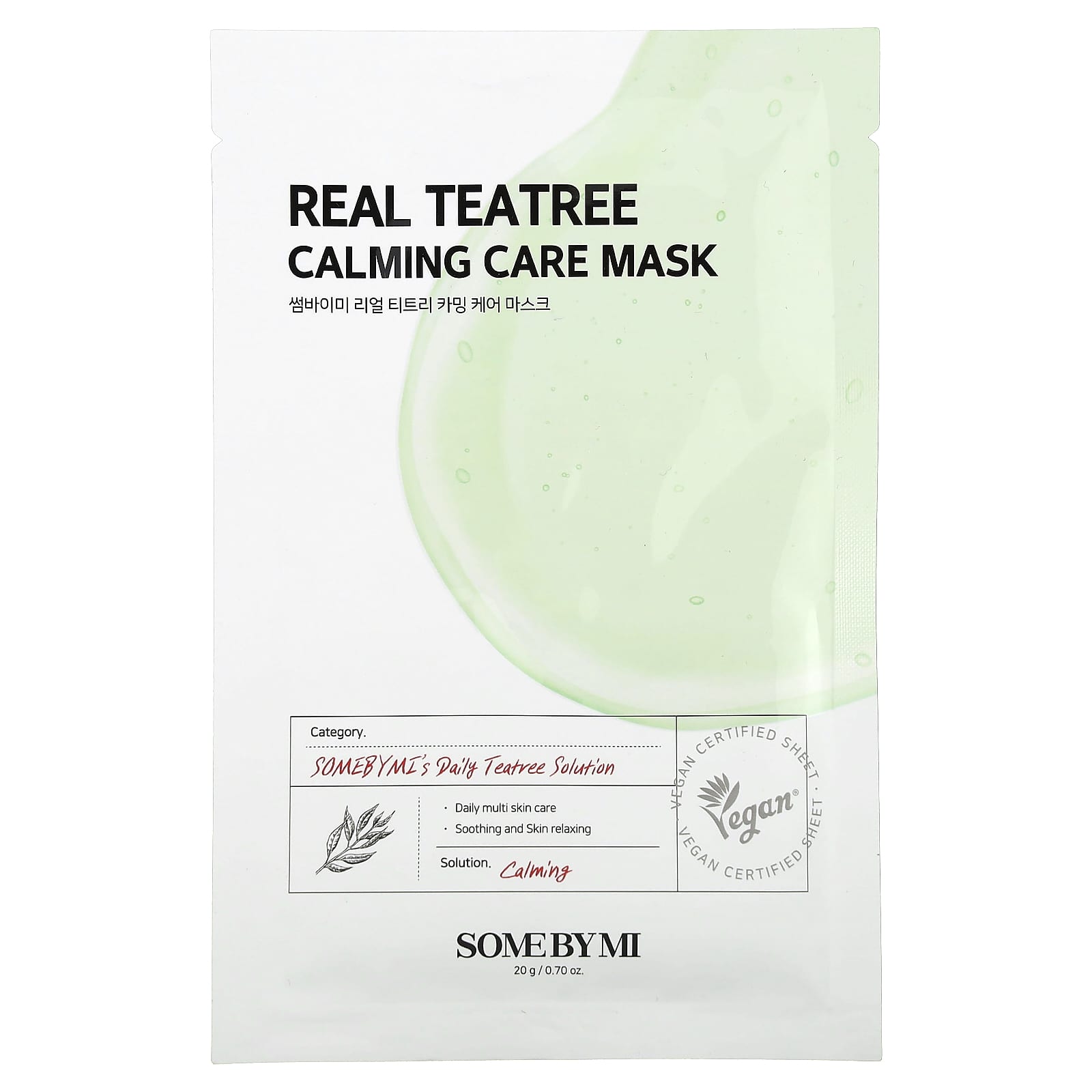 SOME BY MI-Real Tea Tree-Calming Care Beauty Mask-1 Sheet-0.70 oz (20 g)