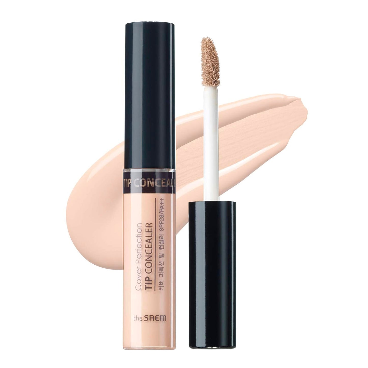 The Saem, Cover Perfection, Tip Concealer, SPF 28 PA++, 01 Clear Beige, 0.23 oz