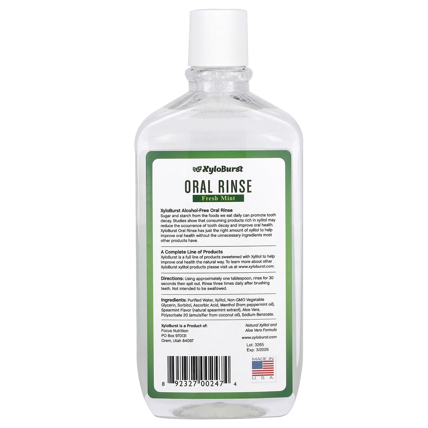 Xyloburst, Oral Rinse, Fresh Mint, 16 fl oz (473 ml)