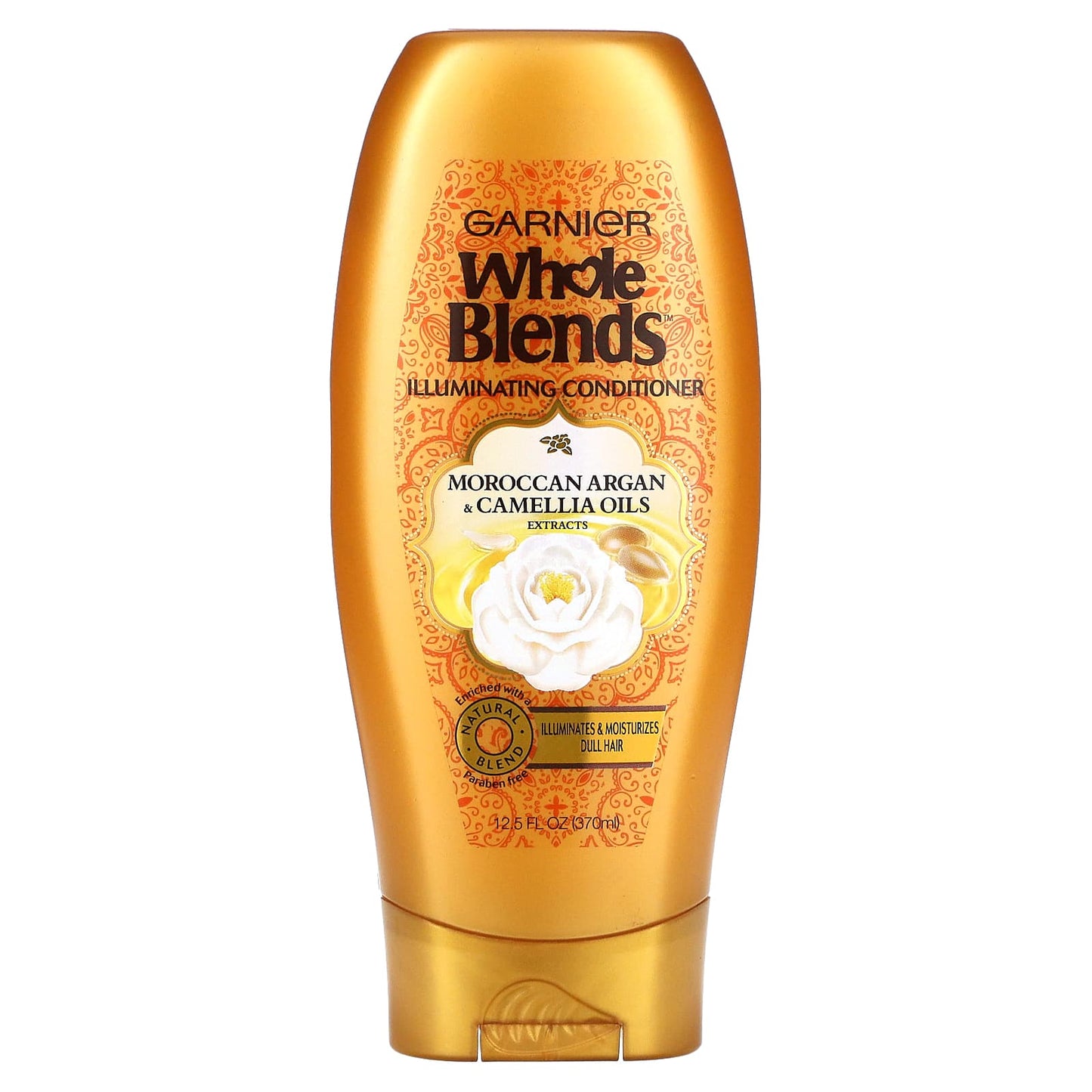 Garnier-Whole Blends-Illuminating Conditioner-Moroccan Argan & Camellia Oils Extracts-12.5 fl oz (370 ml)