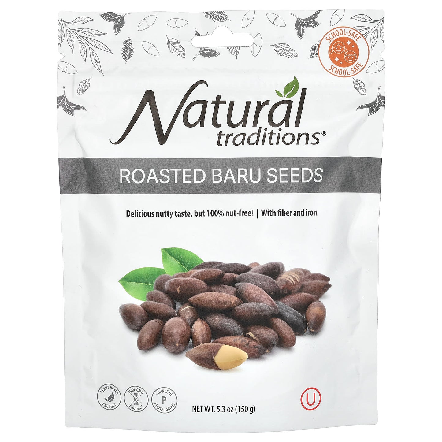 Organic Traditions-Roasted Baru Seeds- 5.3 oz (150 g)