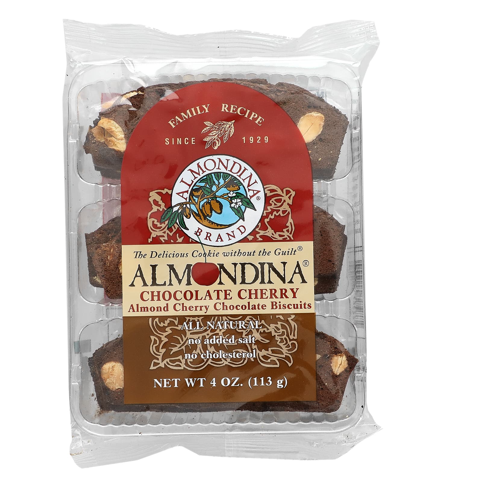 Almondina-Almond Cherry Chocolate Biscuits-Chocolate Cherry-4 oz (113 g)