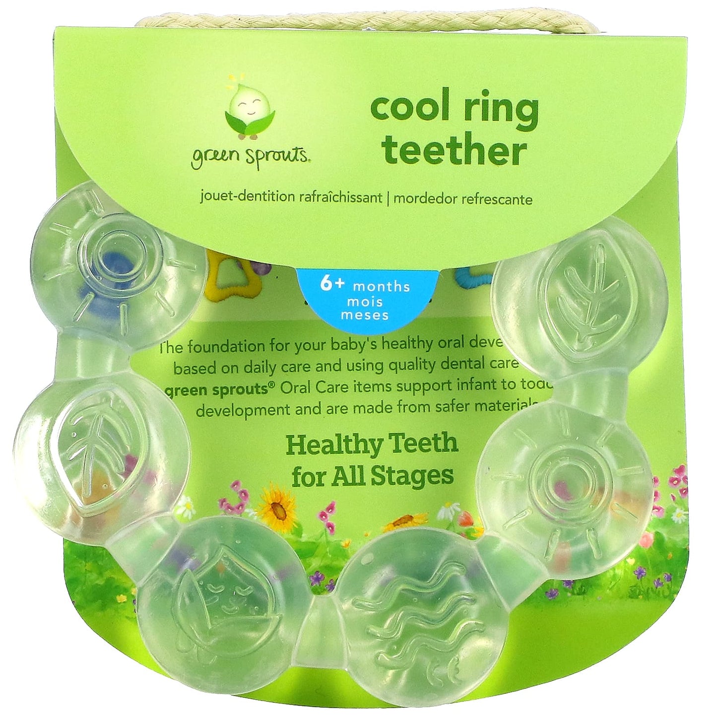 Green Sprouts-Cooling Ring Teether-6+ Months-Clear-1 Teether