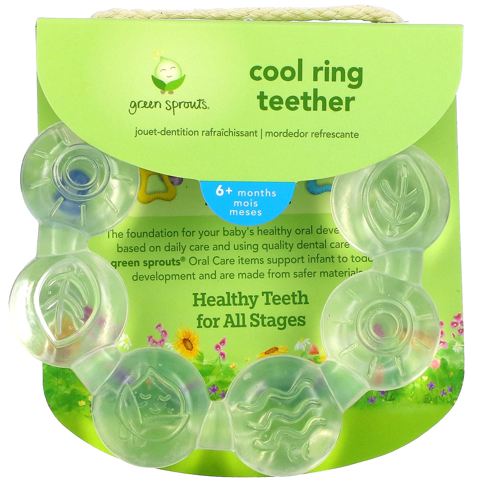 Green Sprouts-Cooling Ring Teether-6+ Months-Clear-1 Teether