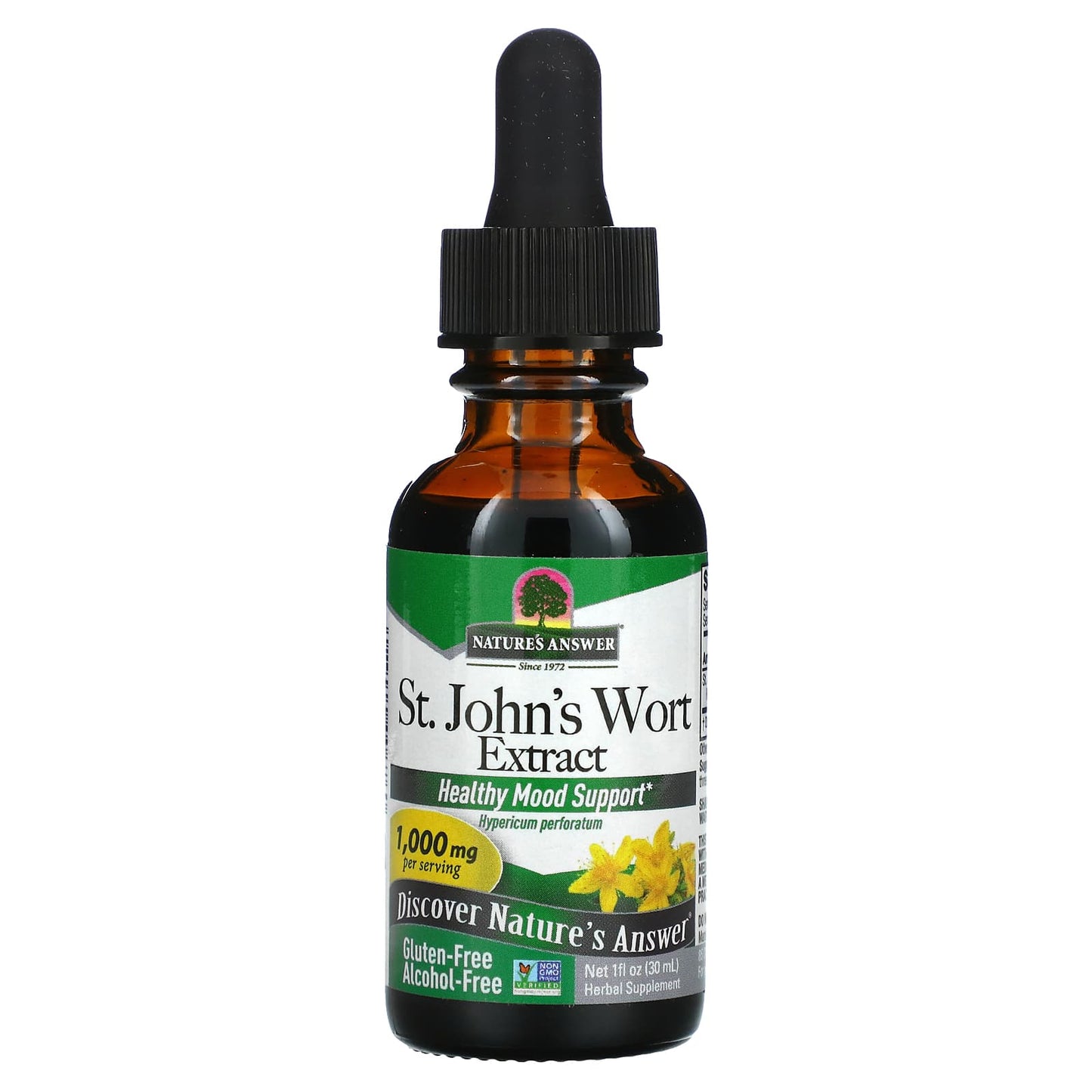 Nature's Answer-St. John's Wort Extract-Alcohol-Free-1,000 mg-1 fl oz (30 ml)