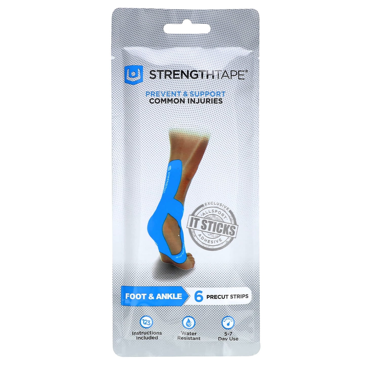 Strengthtape-Kinesiology Tape Kit-Foot & Ankle-6 Precut Strips