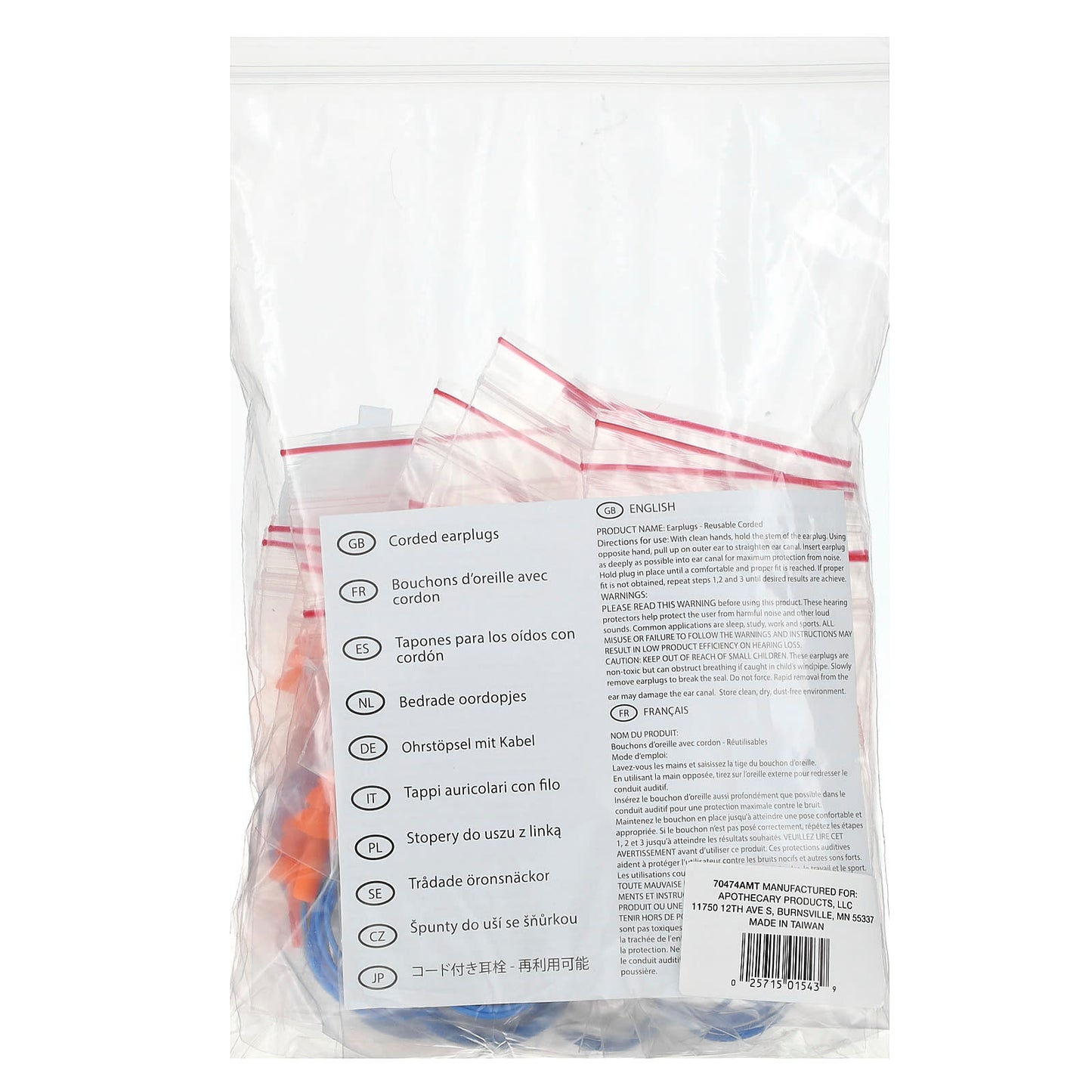 Flents, Reusable Corded Ear Plugs , 25 Pair