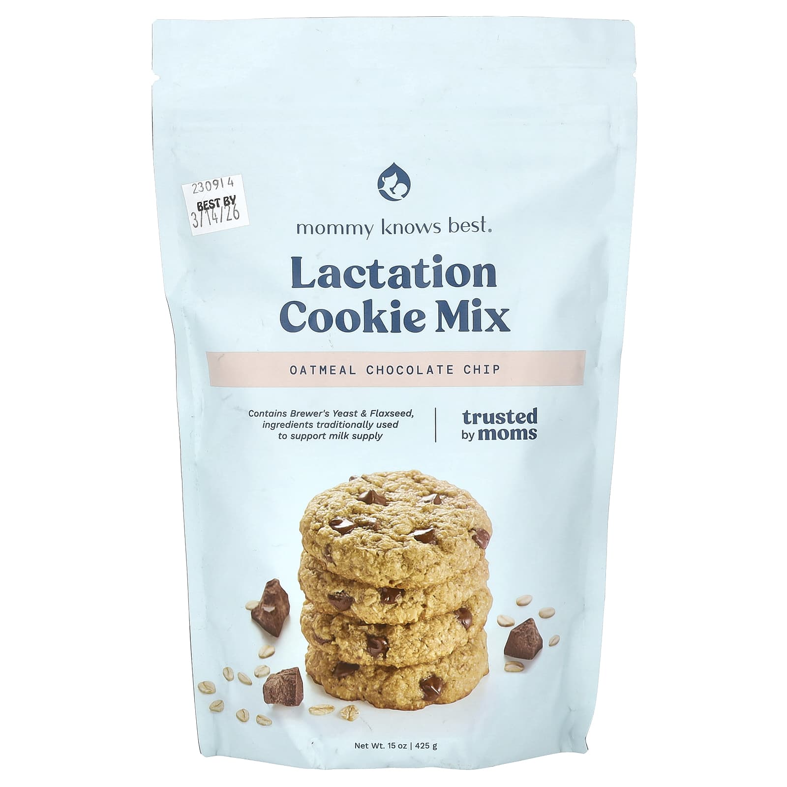 Mommy Knows Best-Lactation Cookie Mix-Oatmeal Chocolate Chip-15 oz ( 425 g)