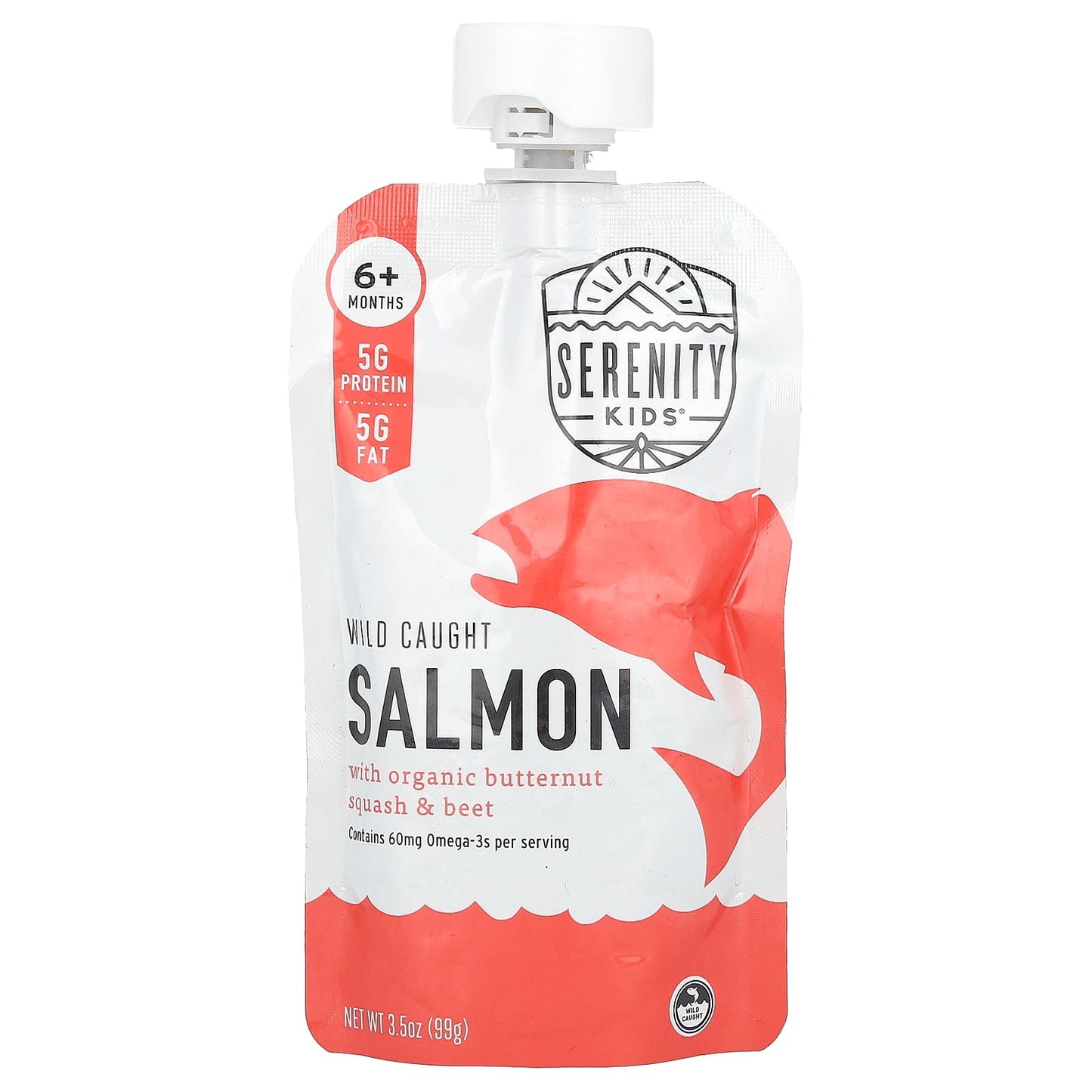 Serenity Kids-Salmon with Organic Butternut Squash & Beet-6+ Months-3.5 oz (99 g)