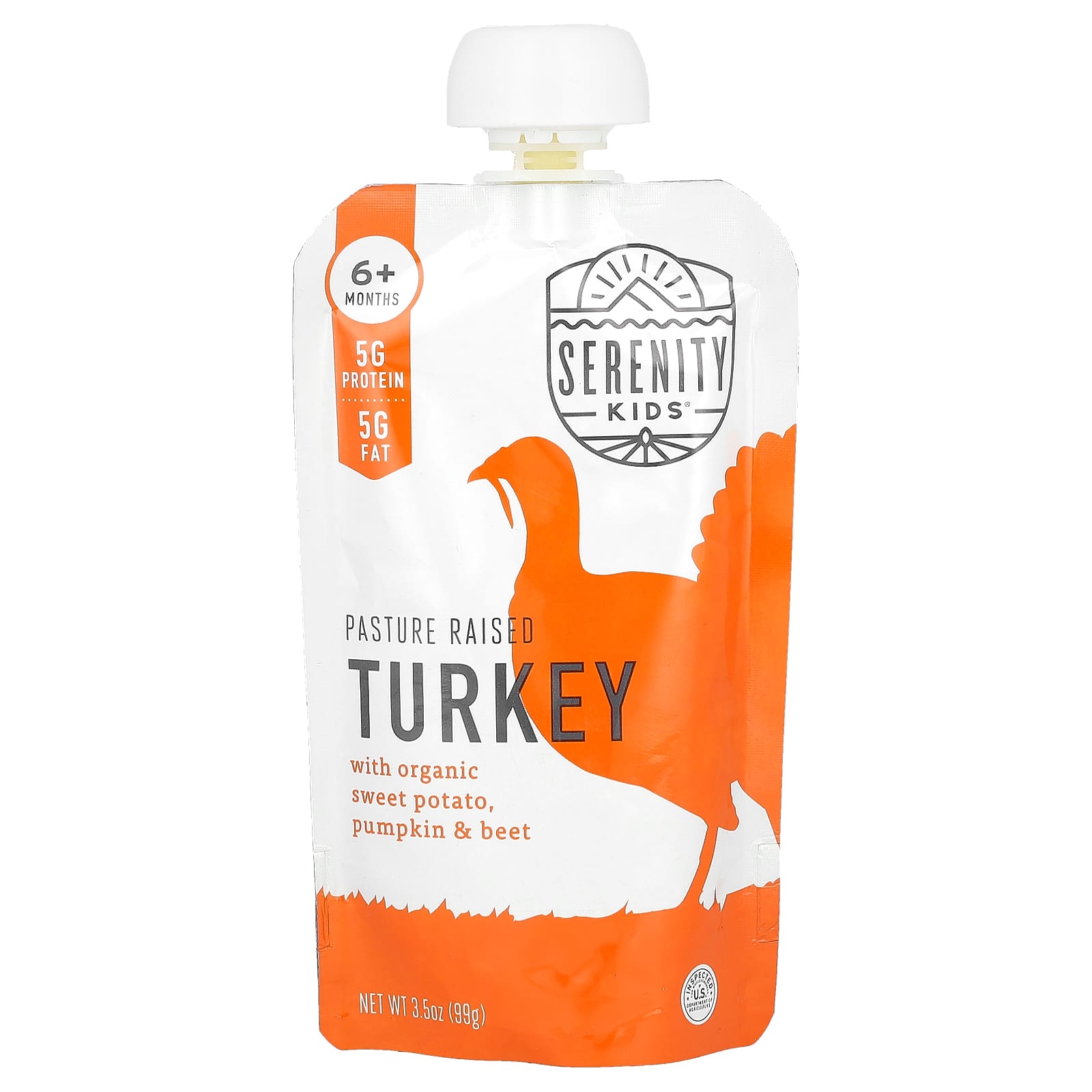 Serenity Kids-Turkey with Organic Sweet Potato-Pumpkin-& Beet-6+ Months- 3.5 oz (99 g)