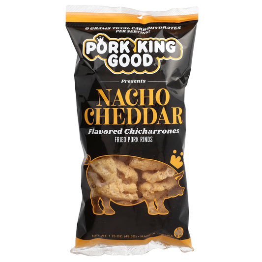 Pork King Good-Flavored Chicharrones-Nacho Cheddar-1.75 oz (49.5 g)