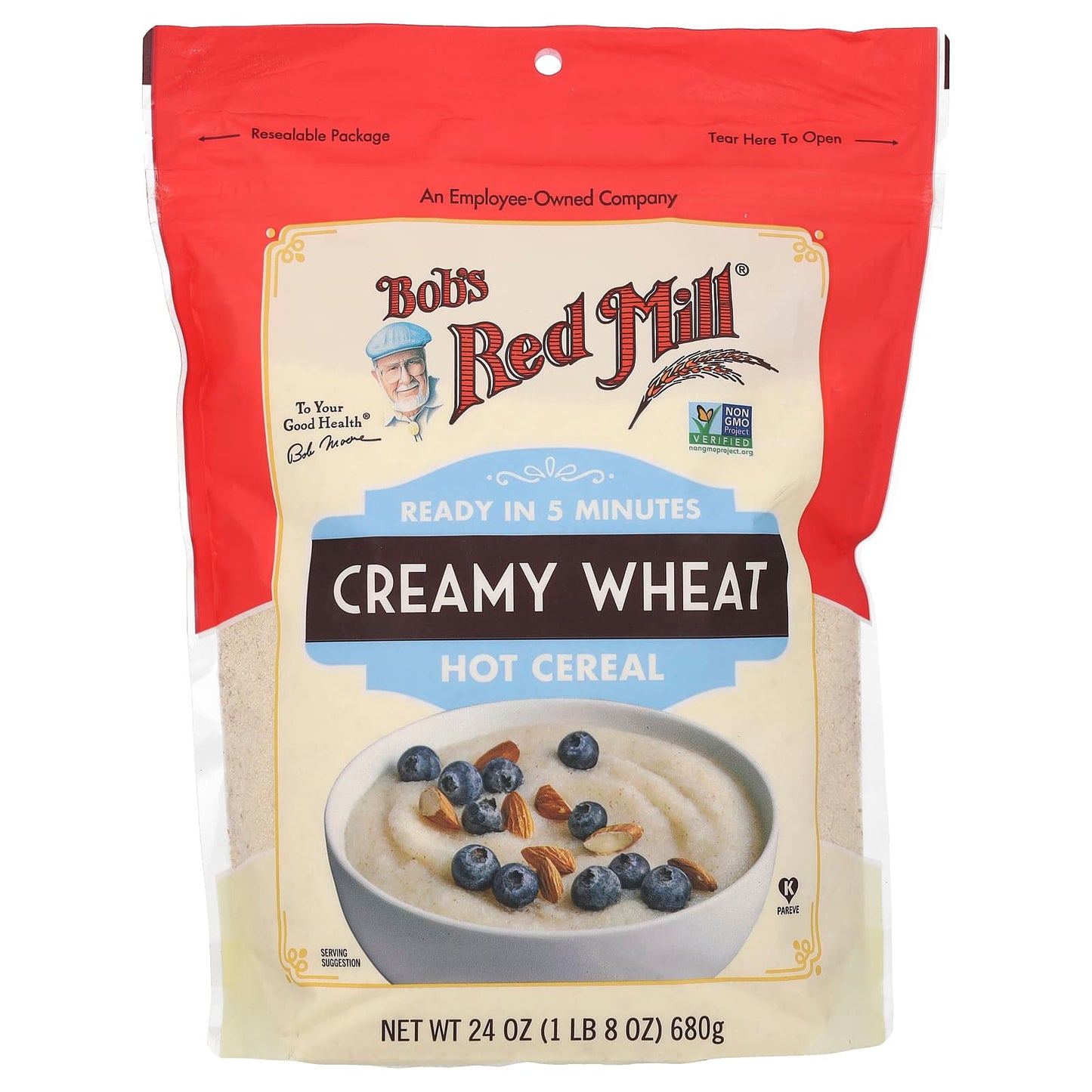 Bob's Red Mill-Creamy Wheat Hot Cereal-24 oz (680 g)