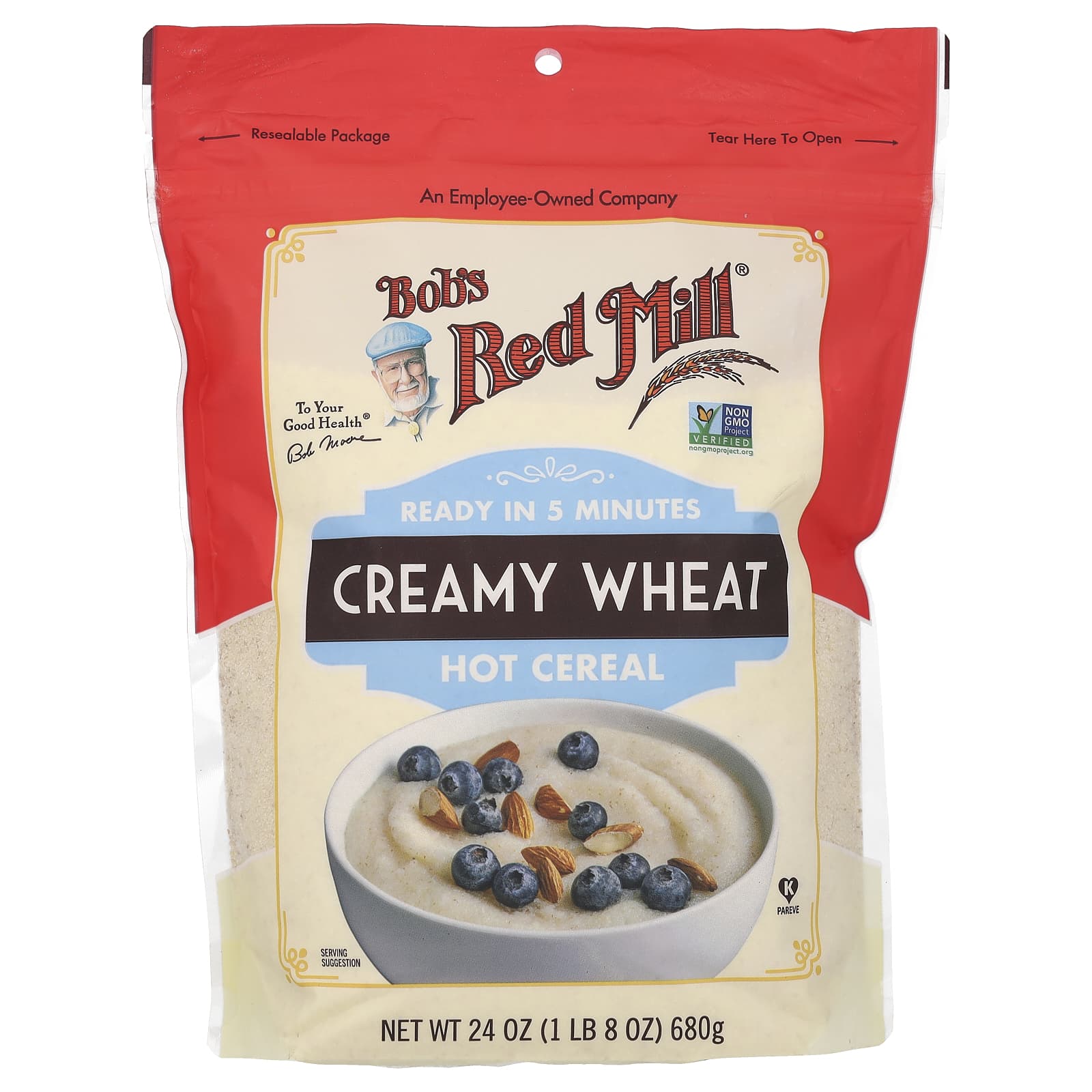 Bob's Red Mill-Creamy Wheat Hot Cereal-24 oz (680 g)