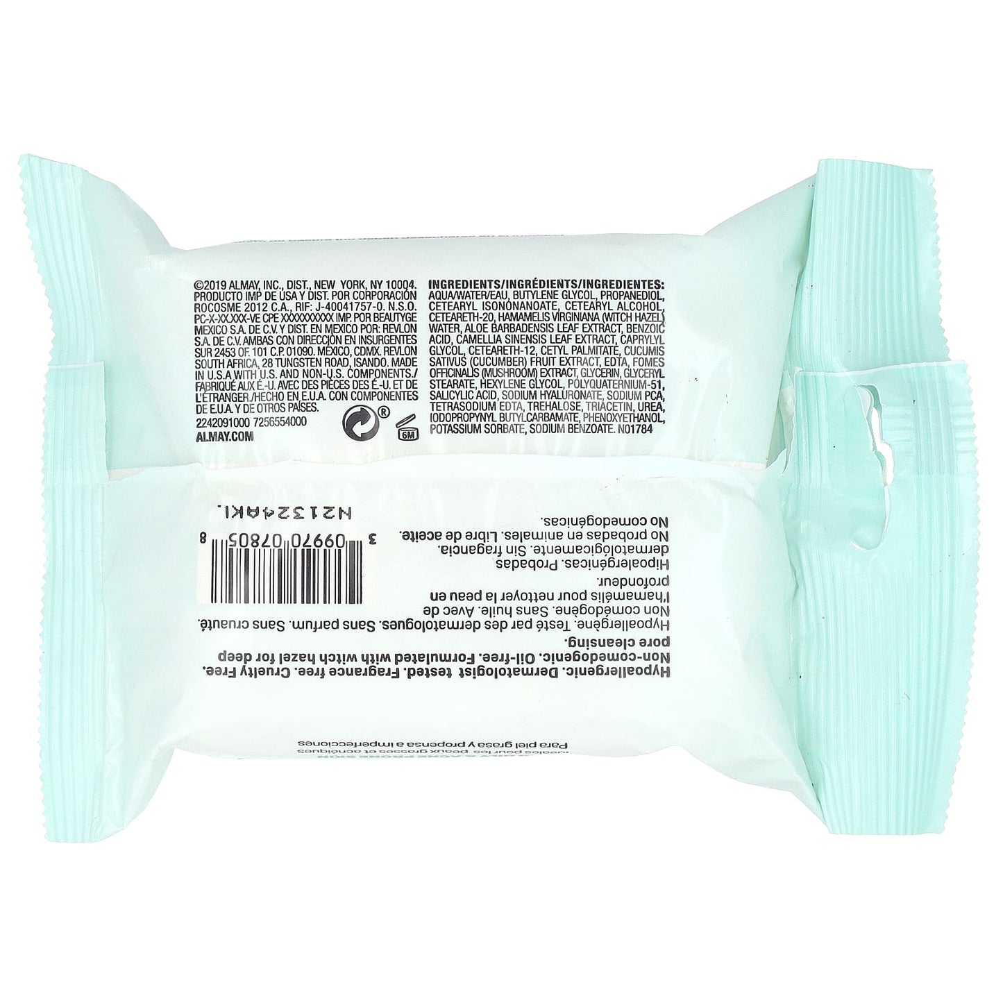 Almay, Makeup Remover Cleansing Towelettes, With Witch Hazel, 25 Wipes