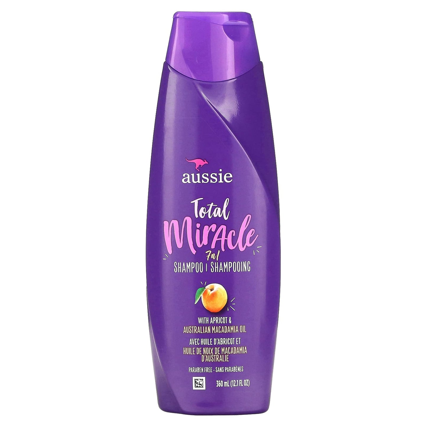 Aussie-Total Miracle-7 n 1 Shampoo-Apricot & Australian Macadamia Oil-12.1 fl oz (360 ml)