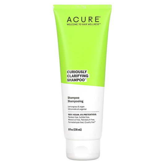 ACURE-Curiously Clarifying Shampoo-Lemongrass & Argan-8 fl oz (236 ml)