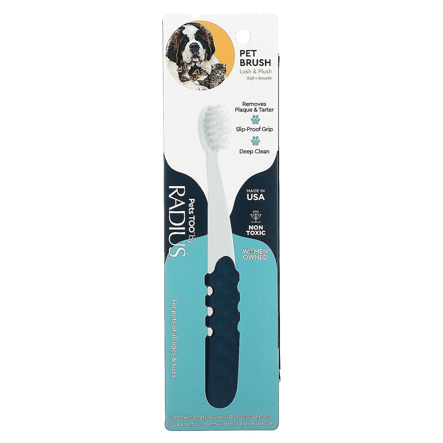 RADIUS-Pet Toothbrush-Lush & Plush-Soft-1 Toothbrush