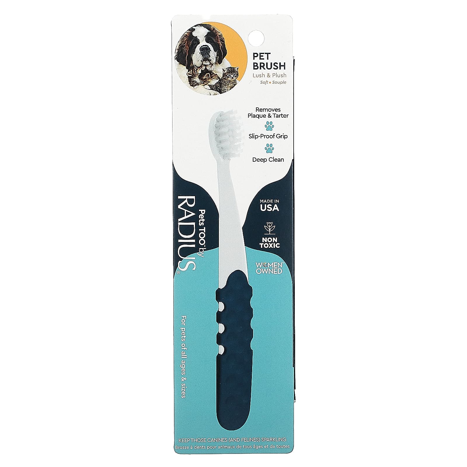 RADIUS-Pet Toothbrush-Lush & Plush-Soft-1 Toothbrush